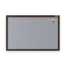 [보드뱅크]패브릭 게시판(자석용) 40x30 무늬목프레임(웬지)