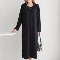 시크루즈 체린 골지 카라 베이직 롱 원피스_BDOE775