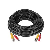 ATTN CCTV 카메라 전용케이블 BNC DC플러그 마감 보급형 10-50m 영상+전원 일체형 AHD TVI CVI SD 씨씨티비 AV 음성 실드 Cable 검정선, 50M