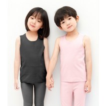 [오늘발송] 압축기모 유아 주니어 겨울 발열 수면조끼 내의