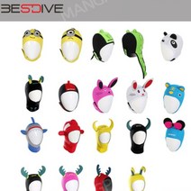 귀여운 다이빙후드 모음 3mm 스쿠버 프리다이빙 모자 캐릭터 서핑 잠수 BestDive, XL, 07