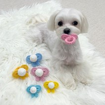 [온리스티치] 핸드메이드 리본 쪽쪽이 뜨개 장난감, S, 분홍