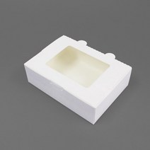 종이도시락 샌드위치 마카롱 쿠키 창박스 백색 제이팩 [100ea], 100개입×1