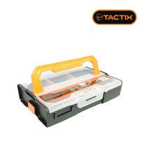 미묘마켓 피스통 피스 정리함 이동형 나사못 못가방 공구함 공구가방 칸막이 수납함 볼트 너트 정리박스 멀티박스 내부파티션변경+쌓임기능 총6칸 TACTIX 26CM 인터락 부품함케이스