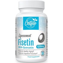 세스필로 리포조말 피세틴 케르세틴 함유 1200mg 60소프트겔, 60 카운트(4개 팩)