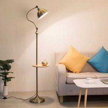 미니커피테이블 달린 스탠드조명 플로어 미국식 램프, 그린 브론즈 커피 테이블 램프