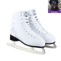 아이스 피겨 스케이팅 화 쇼트트랙 강습 핫 피겨스케이트 여성 시니어, 240, 화이트+배낭+날 커버