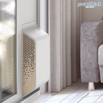 퓨어싱크 창문형 미세먼지 청정 환기시스템 환기형 공기청정기 DI-CVP01SE 더숲 전열교환기, 퓨어싱크se(골드)+S100(창높이85-90cm)