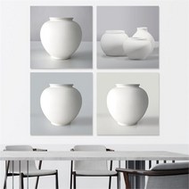 부자되는 달항아리 백자 도자기 액자 4종 6호(32x32cm), 4번, 1개