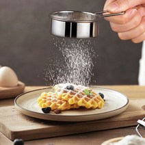 6.5cm 체 미세 메쉬 밀가루 시프터 설탕 코코아 말차 파우더 셰이커 휴대용 스테인레스 스틸 여과기
