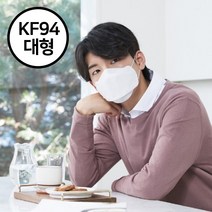 KF94 늘푸른마스크 30매 무형광마스크 황사마스크 중형 대형 블랙 KF-94 써멀본드마스크 써멀본드KF94, 화이트