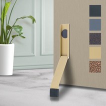 국내생산 메탈 자석 도어스토퍼 무타공 접착식 말발굽, 메탈베이지, 1개