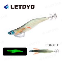 LETOYO 신상품40g팁런에기 무늬오징어에기 갑오징어에기 여광에기, 컬러 F