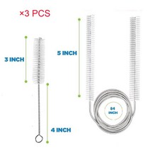 1/2/3 세트 CPAP 클리너 브러시 적합 마스크 호스 청소 브러쉬 키트 ResMed/필립스 호환 기계 튜브 22mm amp 19mm, [03] 3 Set  Brush