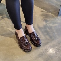 구두모모 여성용 태슬 통굽 로퍼 (4cm)