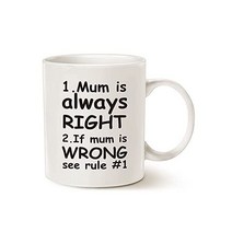 머그컵 어머니의 날 재미있는 엄마 머그잔 엄마는 언제나 올바른 커피잔 선물로 11온스