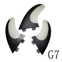 서핑보드 서핑 보드 지느러미 3 개 세트 BiLong FCS 상자 G7 크기 유리 섬유 벌집 탄소 L 핀 트라이, [01] WHITE