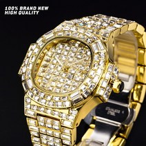 힙합시계 iced out men 석영 시계 전체 빅 스퀘어 다이아몬드 시계 남자명품시계