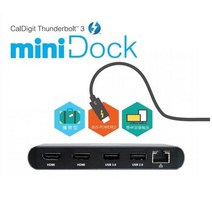 칼디짓 caldigit mini Thunderbolt 3 도킹 스테이션 Thunderbolt3 허브 휴대용 hdmidp 어댑터 mac two 4k 디스플레이, 2 HDMI