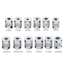 3D 프린터 플렉시블 샤프트 커플러 스테퍼 모터 10 개 알루미늄 합금 Z 축 커플링 링, 10 8x8x25mm