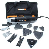 WORX 진동 공구 가변 VelocityOne 2.5A 코드 전기 톱 절삭 샌딩 연삭용 빠른 블레이드 교체 70pcs 액세서리로 【운반 가방】