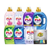 FIJI 옷감세제 바이럭스 3X 파워젤 2.2L(택1) X2개+테크 3D 캡슐세제 7입+리필 1L 옵션별 증정, 바이럭스 프레쉬 2.2Lx2개+ 2종