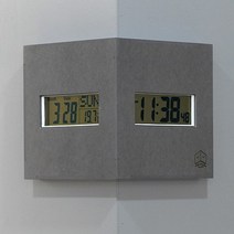 디지털 캘린더 코너시계 (그레이).소품에세이