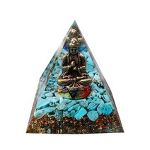 천연석 원석 차크라 자수정 파워스톤 6cm orgonite 피라미드 크리스탈 오르곤 에너지 생성기 치유 레이키 명상 홈 장식 장식품