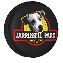 자동차커버 Jarrussell파크 잭 러셀 테리어 강아지 스페어 휠 타이어 커버 케이스 미쓰비시 파제로 동물 차량 액세서리, 6. 6, 4. 17 inch