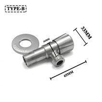 브리더 밸브 통기 304 스테인레스 스틸 앵글 G1/2 온수기 화장실 입구 워터 스톱 수도꼭지, [02] Type B