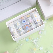 [미사문구]투명 5개입(색상랜덤) (ABM도매콜) 디자인 테이프 ABM, 상세페이지 참조, 상세페이지 참조