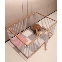 강아지 울타리 펜스 케이지 가드레일 애완견, 1.(8개)  93x 93 x 68 문 포함