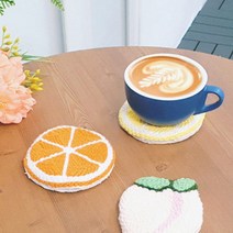 태광조명 DIY 펀치 니들 자수 + 바늘세트 장식품 소품 컵받침 티코스터, 산타모자