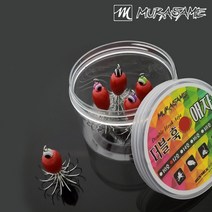 더블훅 야광 항아리 애자(5개입)/에자/쭈꾸미/에기바늘/야광봉돌/레드몸체/야광몸체, 18호