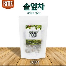 BMS 솔잎차 삼각티백 100 대용량 소나무잎차 솔잎가루 솔잎효소 송엽차 적송 국내산, 1g, 100회분