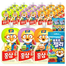 어린이세트 뽀로로 홍삼 음료(사과매실9+포도블루베리9+오렌지9)+뽀로로젤리3팩, 1세트