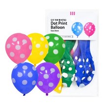 도트 인쇄 5입 30cm 풍선 (ABM도매콜), 상세페이지 참조, 상세페이지 참조