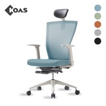 [코아스]브리오 화이트 메쉬의자 헤드포함 블루 OSCH1110HFF, 그레이