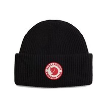FJALLRAVEN 피엘라벤 1960 스웨덴 로고 비니 알파인 블루 햇 겨울 방한 모자 스키 캠핑 여행 하이킹 등산 낚시 아웃도어 스포츠, 검은색