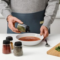 IK290 이케아 IHARDIG IKEA 365+ 이헤르디그 양념통 유리 블랙, 4p, 901.636.91