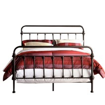 유럽식 철제 프레임 철제 침대 호텔 가구 - 1800mm, 1800mmx1900mm 청동