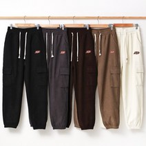 인디오 여성용 밴딩 자수 건빵 카고 골덴 조거팬츠 NZC0214