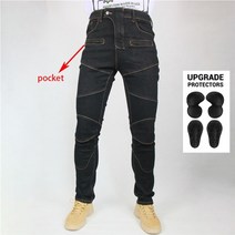 케블라 바이크바지 pk718 오토바이 라이딩 바지 pantalon moto 청바지 남성, 블랙 업그레이드, m