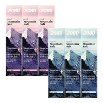 2080 퓨어마운틴솔트 치약 160g(크리스탈민트향3개+핑크민트3개) 히말라야의 핑크솔트와 크리스탈솔트가 함유된 맛이 좋고 부드러운 세저의 내추럴 퓨어솔트치약은 7가지 유해 성분 무첨가로 꼭필요한 성분만 넣어 걱정없이 사용할수있음, 1set
