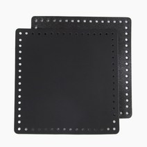 퀼트여왕 직사각형 인조가죽 가방바닥 17x17, 블랙