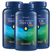 GNC [3개 SET] 트리플 스트랭스 피쉬오일 미니 240정 Triple Strength Fish Oil Mini 240 mini softgels, 1개