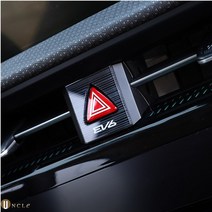 (윤부샵) 기아 EV6 튜닝 악세사리 비상등 아크릴 커버 몰딩 1P, 헤어라인블랙_UN