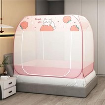 몽골텐트 행사천막 캐노피 옥상천막 더블 도어 전체 하단 유르트 모기장 여름 집 큰 공간 무료 설치 지퍼 접이식 암호화 그물 원사 텐트 여름용, 색상 9+1.5m (5개 피트) 침대