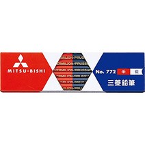 MITSUBISHI Pencil 미츠비시 연필 색연필 No.772 주홍5:5 육각축 1다스 K772, 1개, 상품명참조