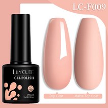 네일아트 LILYCUTE 7ml 베이스 젤 매니큐어 밝은 색상 반영구 흡수 UV LED 강화 네일 아트 닦을 필요 없는 탑 코트, 38 LC-F009